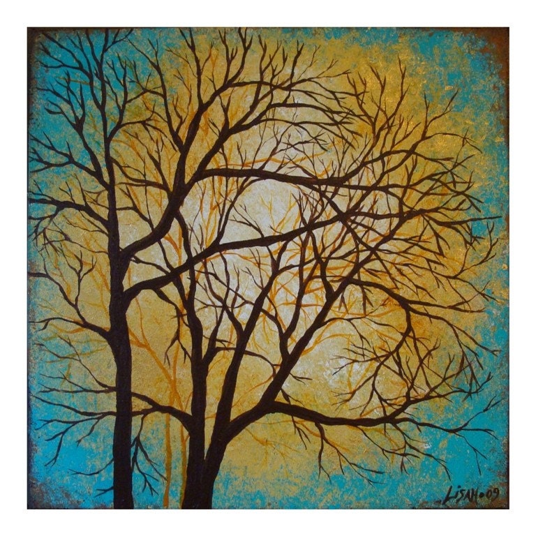 Turquoise Trees. 10x10 art print