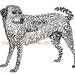Black Labrador Retriever Art Print Word Illustration, Dog Art Black Lab Dog Typography Calligram or Calligraphy Drawing, Gift Under 20