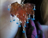 Lg Japanese Maple Leaf with gemstones - Copper E333 or Bronze E334