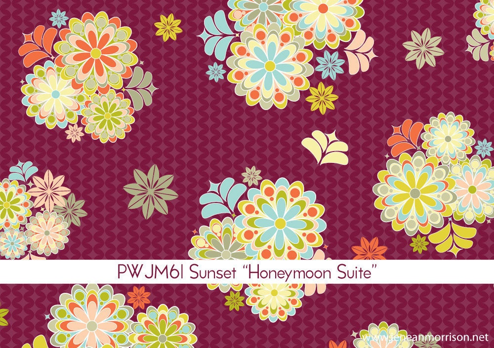 Grand Hotel Honeymoon Suite in Sunset by Jenean Morrison for Free Spirit - 1 Yard