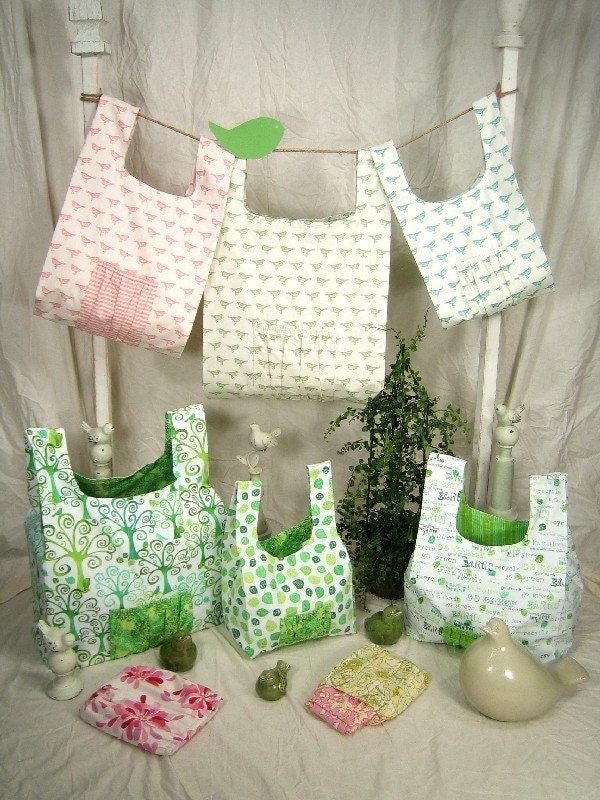 EASY PATTERN Fabric Grocery Shopping Bag in 3 by GetSewing