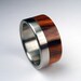 Titanium and Rosewood Ring Wedding Band