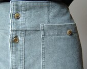 Repurposed Corduroy Skirt - Sage Green, size Large (12)