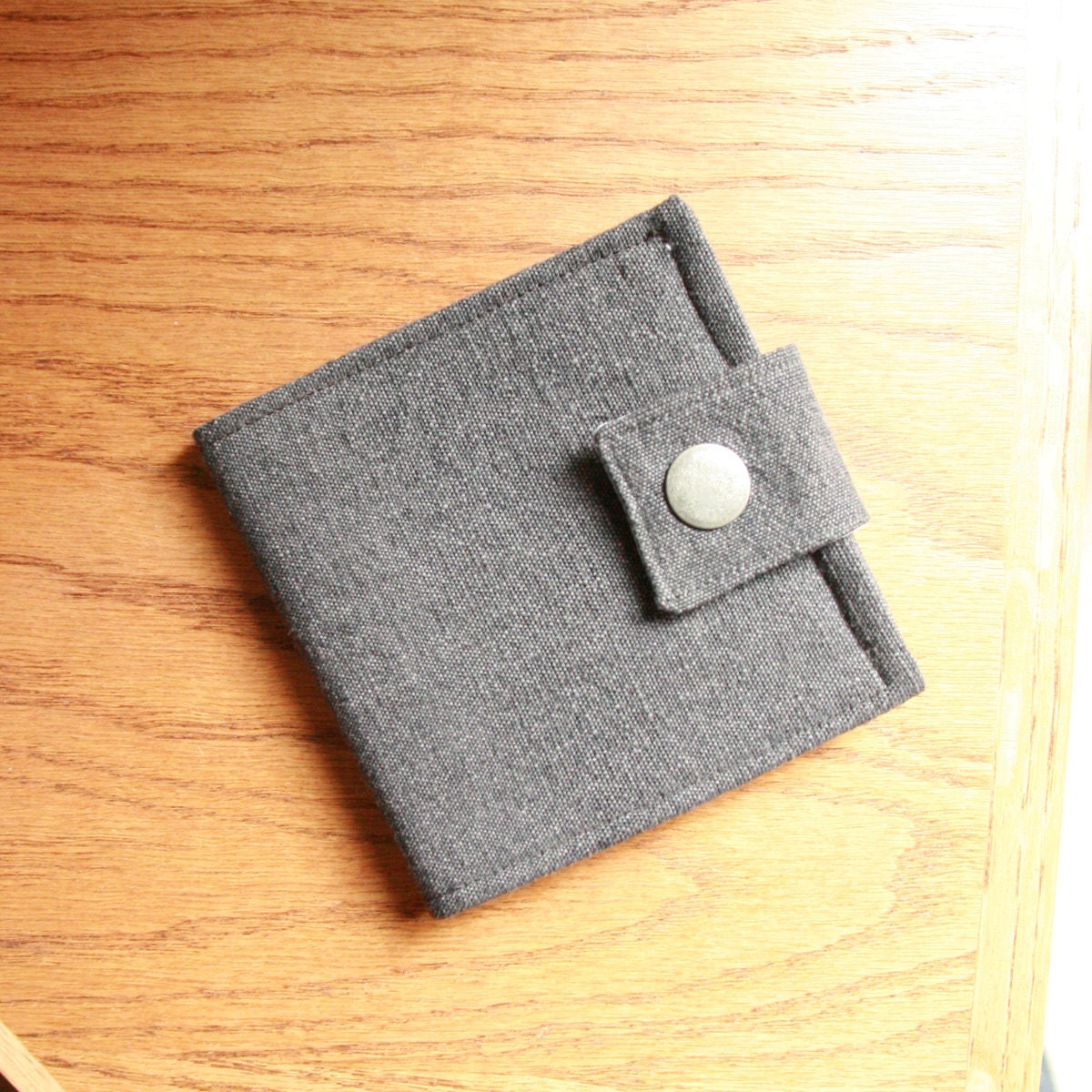 Repurposed Wallet - Gray Denim and Periwinkle Blue