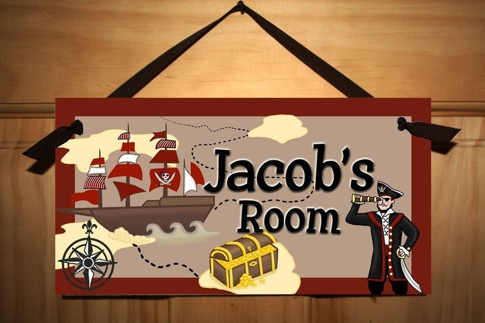 ArRrrG Matey Pirate Boys Bedroom DOOR SIGN Wall Art