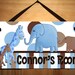 Blue and Brown Baby Nusery Boy Jungle Animal DOOR SIGN Wall Art