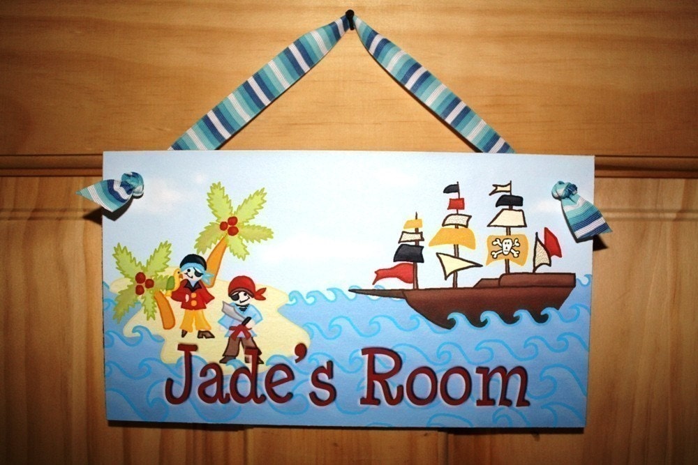ARghhhhHH Mat-ey Pirate Personalized DOOR SIGN