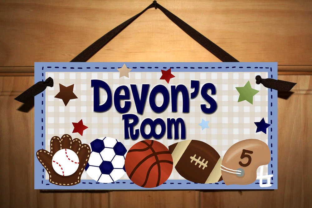 All Star Sports Football Soccer Basecall Boys Photo PICTURE FRAME for Kids Bedroom Baby Nursery