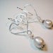 Wire Wrapped Hearts  With Freshwater Pearls Earrings by Debbie Renee