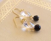 night - earrings of vintage and recycled jewelry