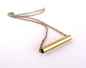 brass bar necklace - Eichler - mid century modern - vintage & recycled jewelry