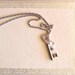 vintage skeleton key necklace, chandelier crystal, sterling silver bead - necklace of vintage & recycled jewelry - secret is safe