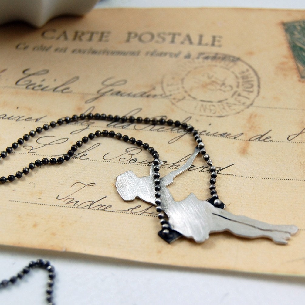 Sterling Silver Swinging Pinup Girl by Markhed
