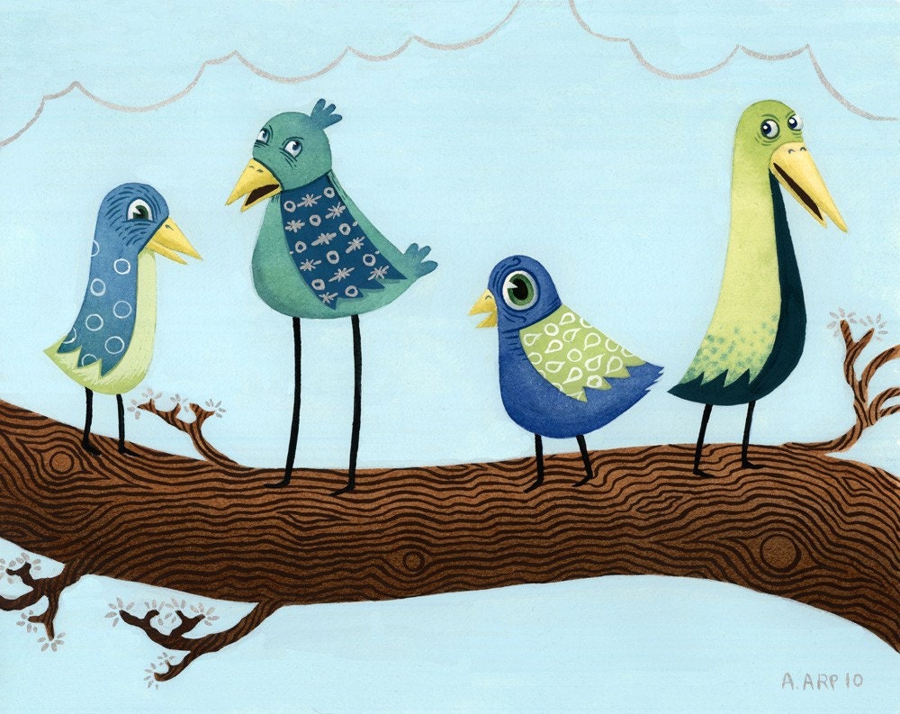 Fancy Birds 2 - Original Painting