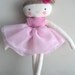 Ballerina rag doll - plush toy cloth doll ballerina in pink tutu