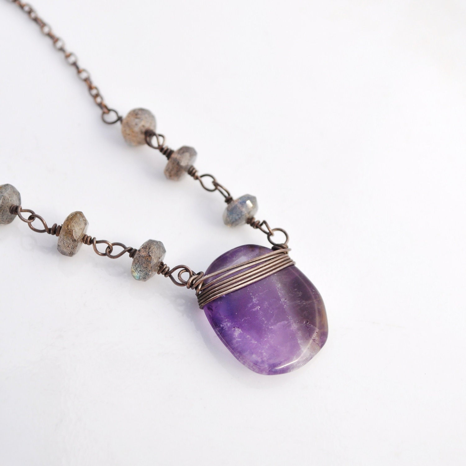 Calming amethyst amulet