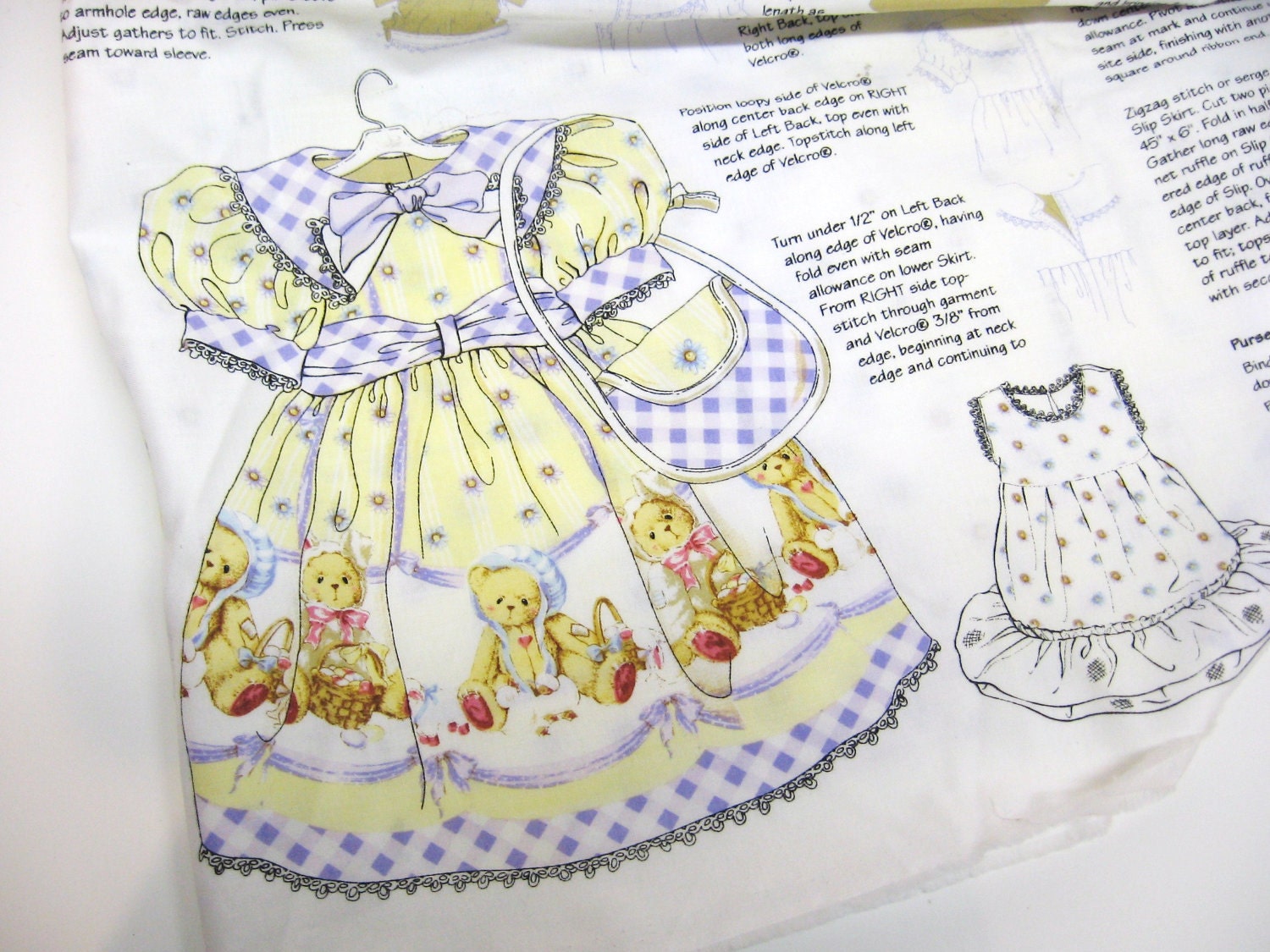 Daisy Kingdom Doll Dress Fabric Panel Pattern by DimeStoreVintage