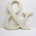 Wood AMPERSAND Sign - 15 inches - Creamy Off-White - Wedding Decor - Mr. & Mrs. - Photo Prop - Typography - Save the Date