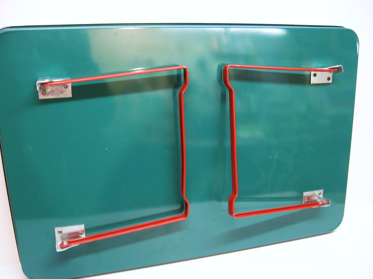 Vintage Tin Replogle MapTray - 1950's Eat & Play Tray - US Map w Magnetic Game Pieces