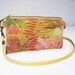 Watercolor Leather Wallet - Small Messenger - Multi Color Snake Embossed Upcycled Leather - ANNIE - Custom Orders Available