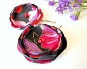 Handmade bobby pin with fabric flower (2 pcs) - BLOOMING GARDEN