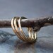 Hammered Stacking Rings in Gold - Skinny Size 7