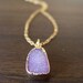 Lilac amethyst druzy Necklace