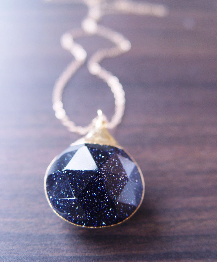 Midnight Sunstone Gold Necklace - Limited Edition