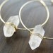 Herkimer Diamond Gold Hoop Earrings