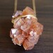 Orange Aragonite Gold Necklace