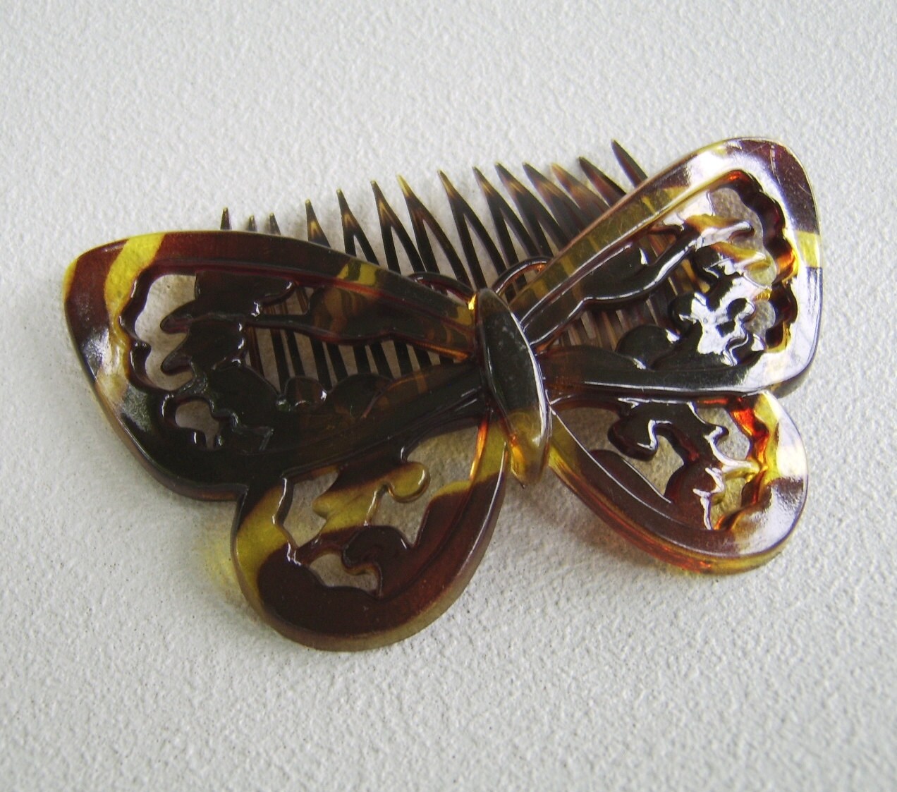 Vintage Goody Butterfly Hair Comb Faux Tortoiseshell USA RESERVED for GYPSY