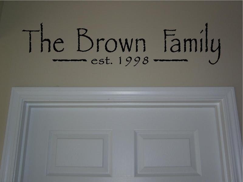 Last name with year established...vinyl lettering... buy 2 get 1 FREE