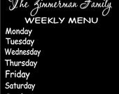 Chalkboard Menu