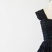 1940s dress / 50s dress / Black and Green Eyelet Taffeta Party Dress by Fred Perlberg
