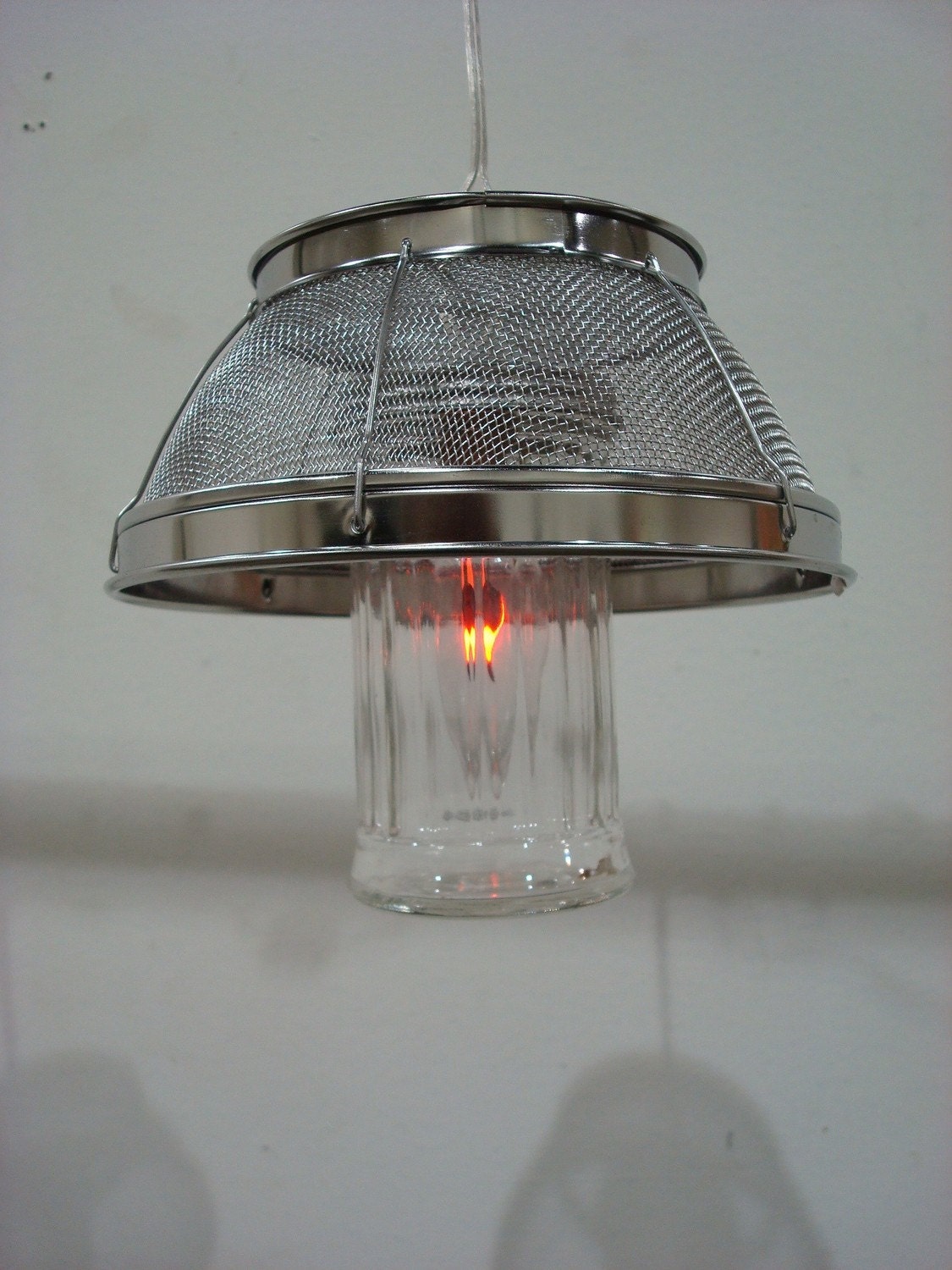 Mesh Strainer/Sugar Jar Lamp
