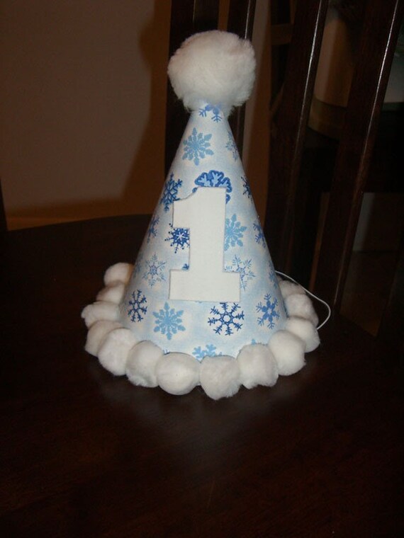 Infant/ Toddler Boys First 1st Birthday Winter ONE-derland Birthday party 1 Hat