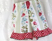 Red Rose Childs Ruffle Shorts w/Polka Dot Trim Boutique Children Clothing Baby & Toddler size 12m 18m 2T 3T 4T 5T Girls Shorts Kids Clothing
