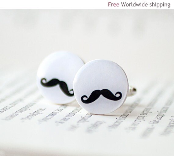 Mustache party cufflinks (C012)