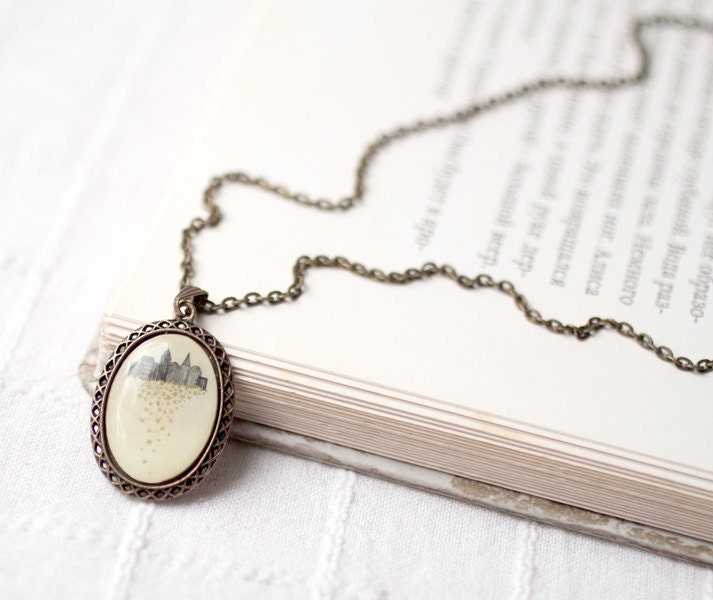 City necklace - Art Jewelry (handmade) (N007)
