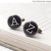 Personalized custom Initials Cufflinks  - Wedding cufflinks (C006)