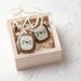 Personalized Initials cufflinks - Rustic wedding cufflinks (C020)