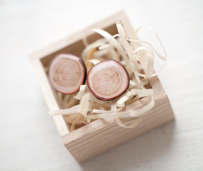 Men Cufflinks - Wood cufflinks - Rustic Wedding accessories (C002)
