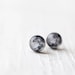 Full moon earring studs - Tiny ear posts - Space jewelry (E102)