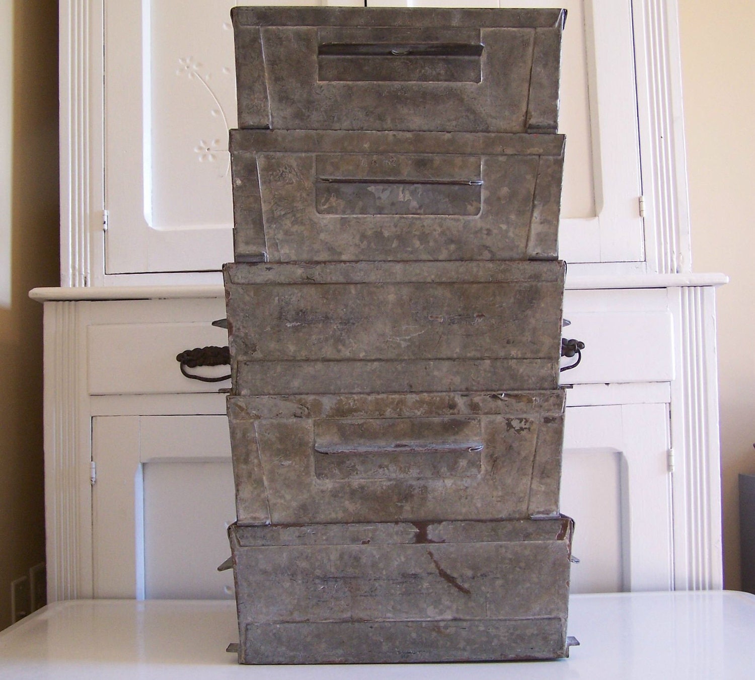 Vintage Industrial Stacking Box