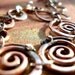 Spiral Mixed Metal Pure Silver and Copper Swirl Bracelet