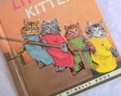 four little kittens, vintage children's book, rand mc nally book 1957, very collectible