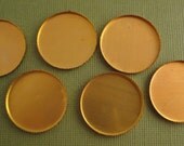 Brass round bezel settings (10)