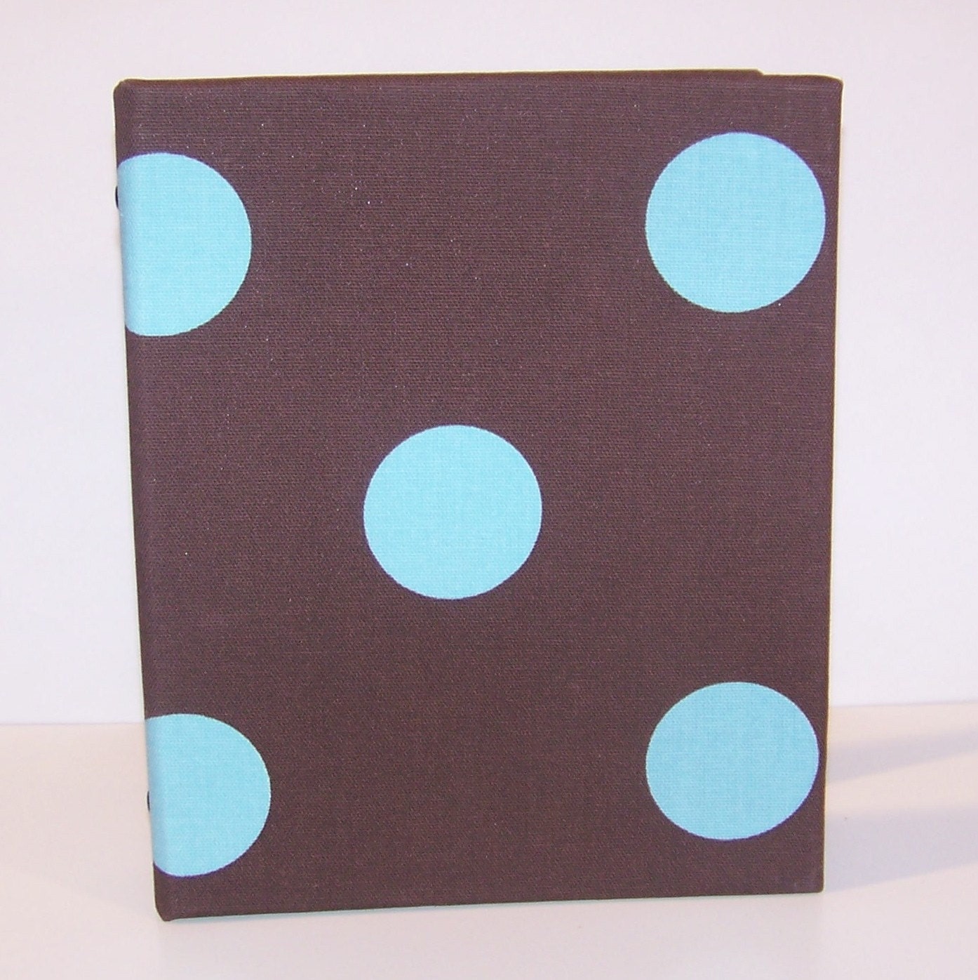 First Impressions Binder ... Big Blue Polka Dots ... 7 x 9.5 inch