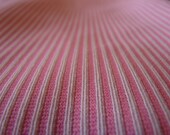 FRENCYS POODLE SKIRT          PINK AND WHITE CANDY STRIPE POLYESTER DOUBLE KNIT FABRIC REMNANT 1970s POWER PINK