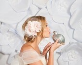 Blush pink bouquet headpiece - Lyda - Ready to ship